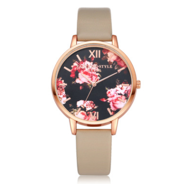 High Quality Fashion Leather Strap Rose Gold Women