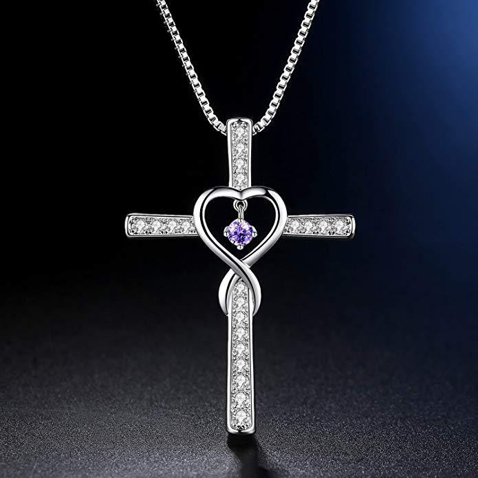 Fashion Cross Religious Belief Inlaid Zircon Pendant