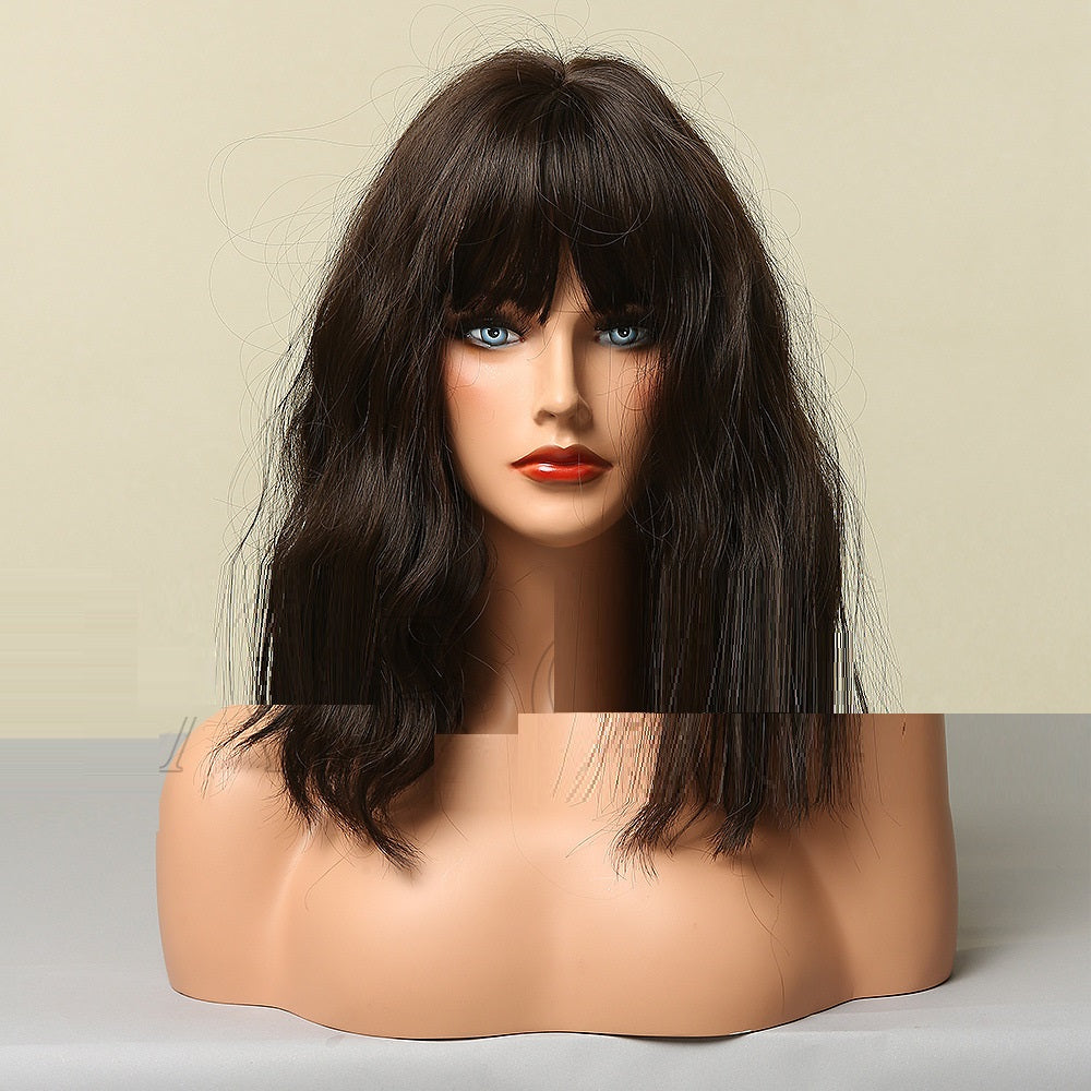 Gradual Golden Short Hair BOB Head Lifelike Chemical Fiber