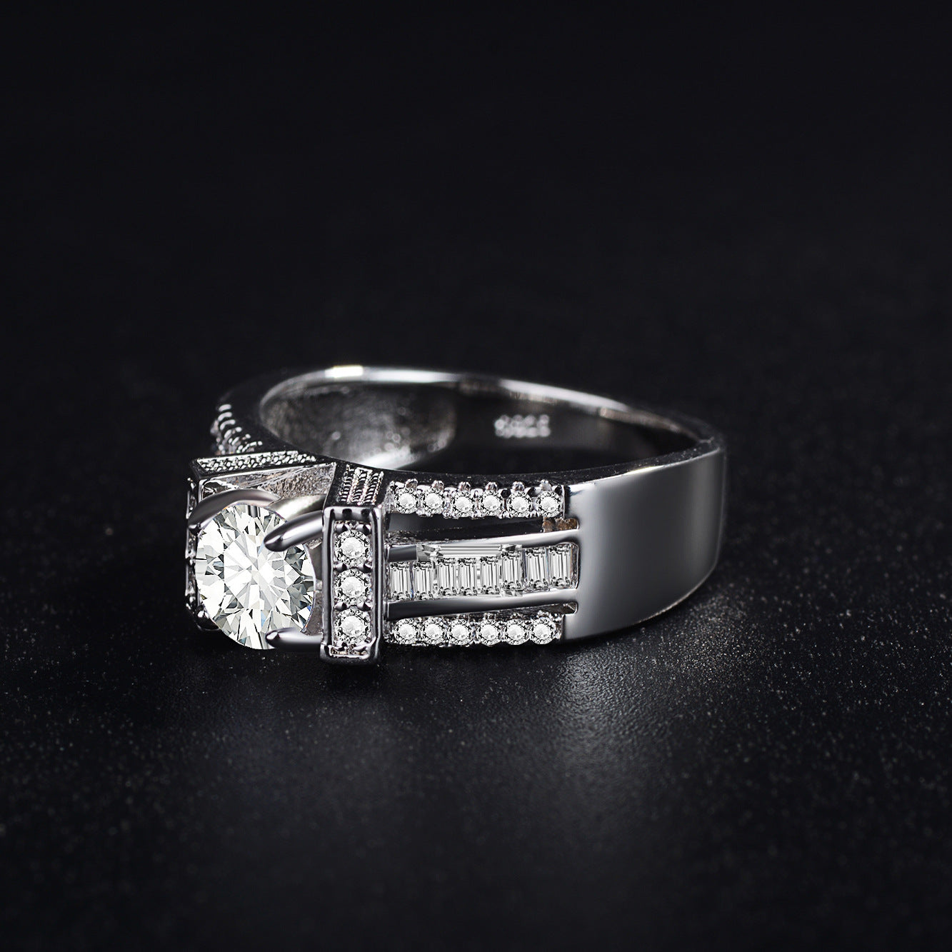 Diamond zircon geometric vintage jewelry ring ring female