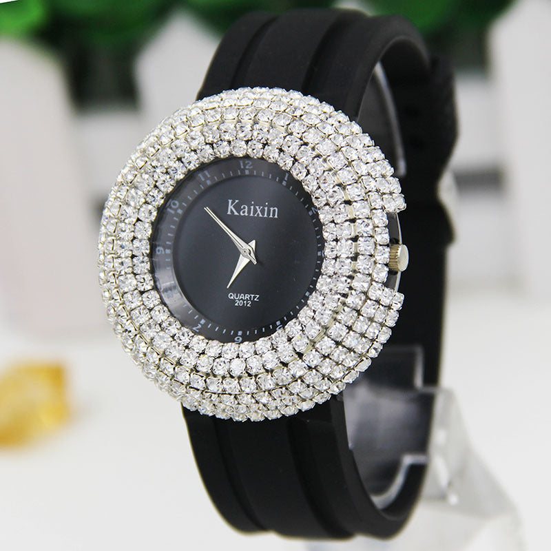 Trendy Gypsophila Big Dial Full Diamond Watch