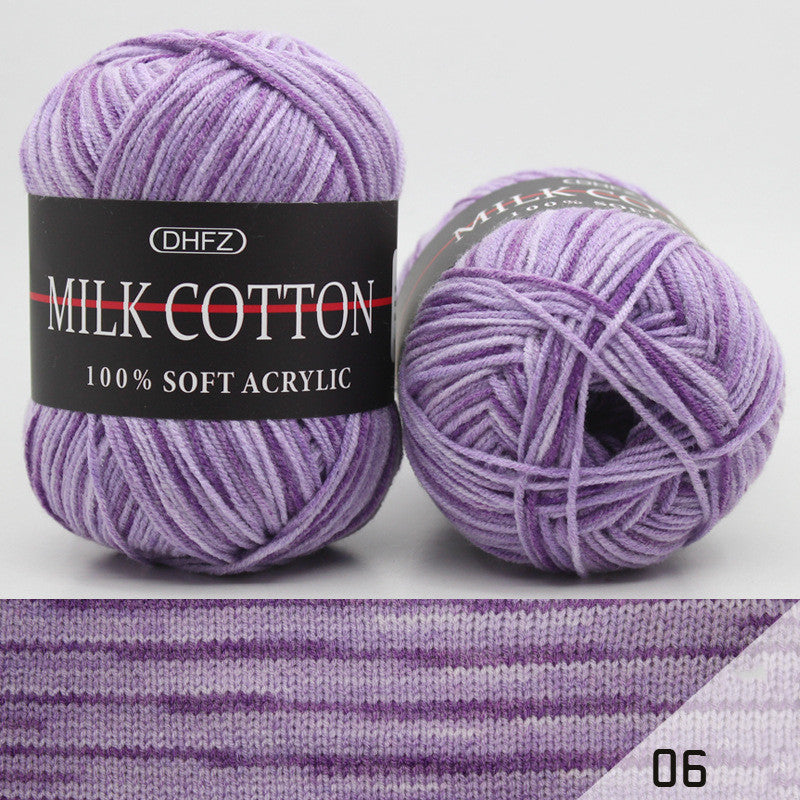 3-ply dyed milk cotton wool