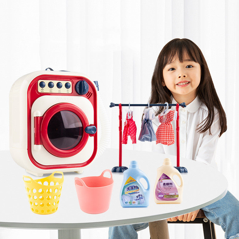 Children's washing machine toy set electric