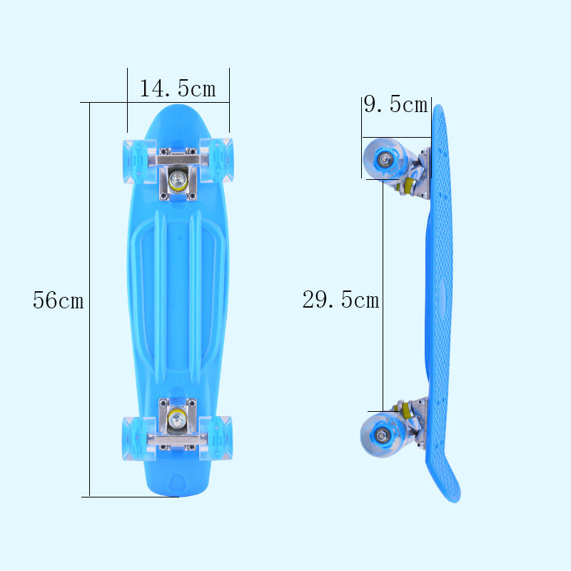 Small fish board children sliding banana scooter