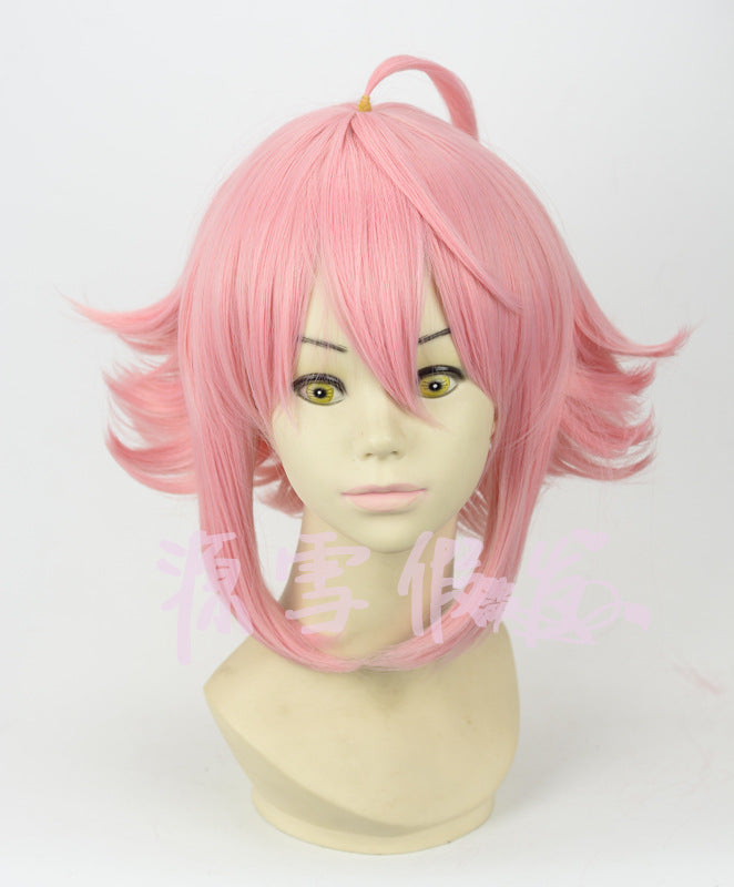 Pink upturned cosplay wig