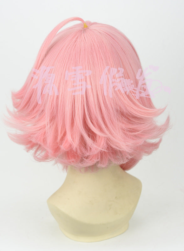 Pink upturned cosplay wig