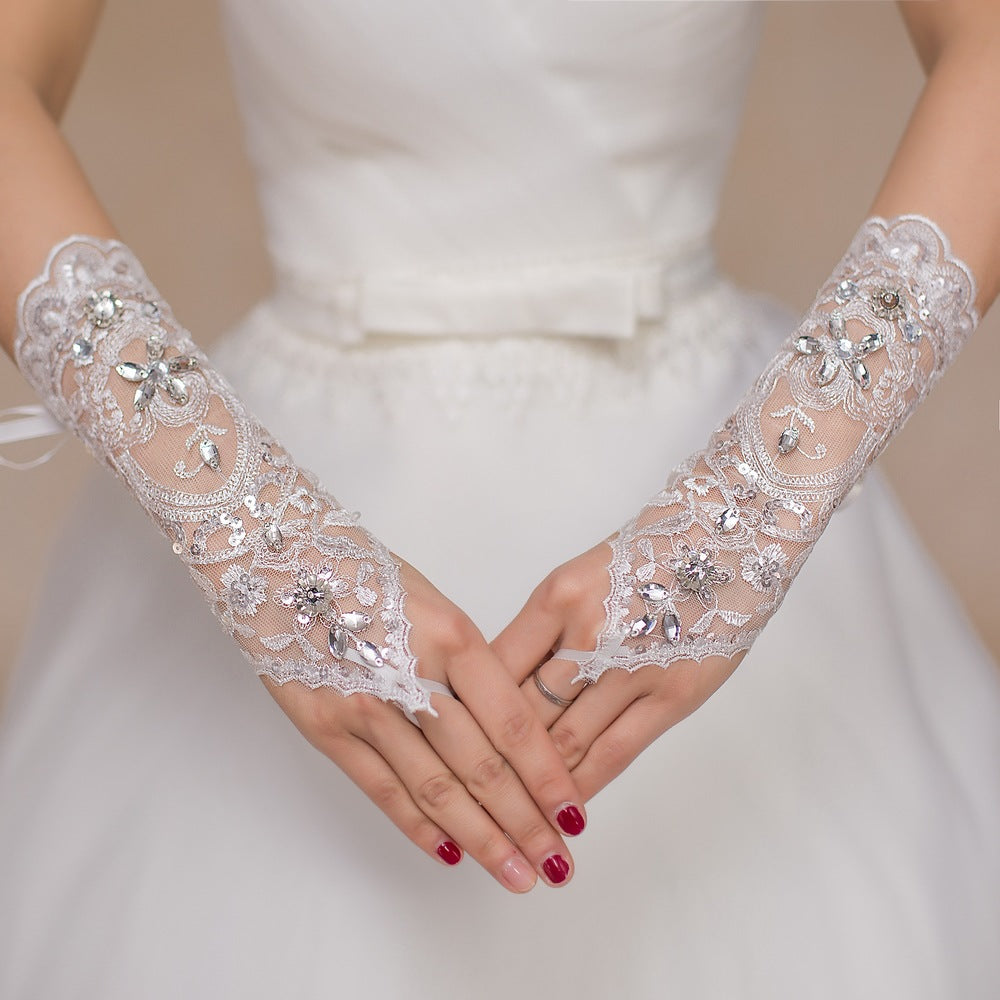 Mother wedding dress gloves