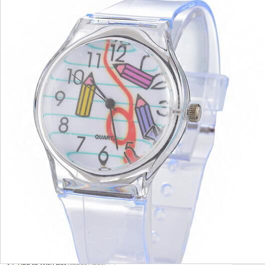 Plastic Transparent PVC Watch Small  Watch Ladies