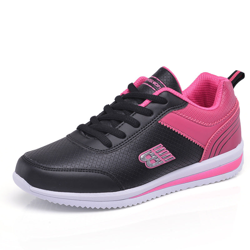 Leather student sneakers women