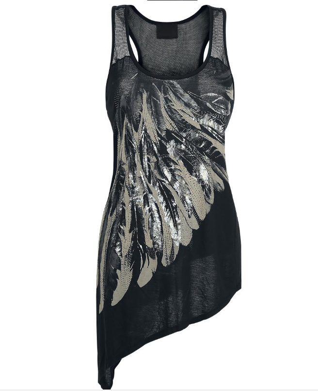 Women Tank Top Summer Feather Print Vest Shirts