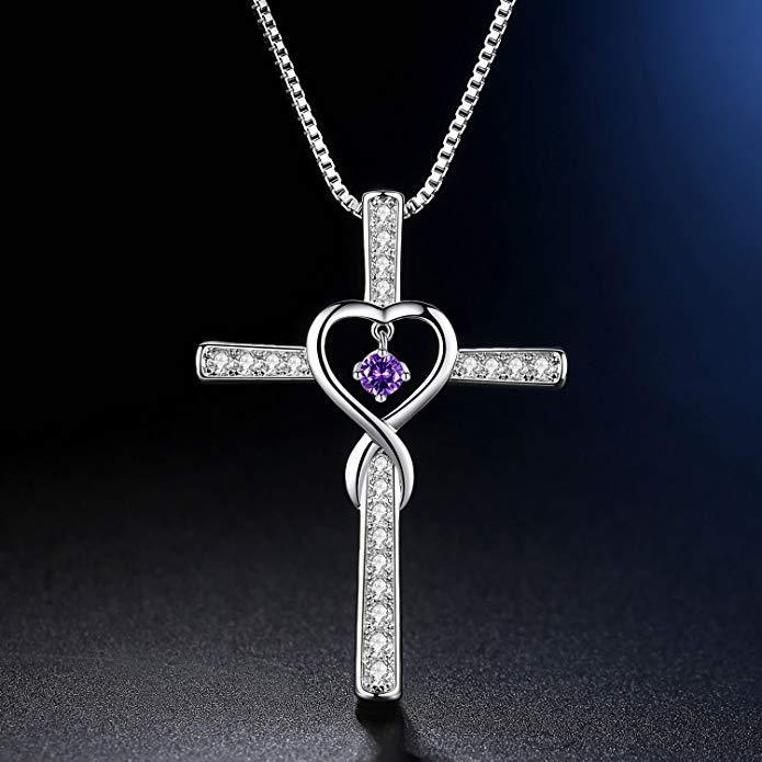 Fashion Cross Religious Belief Inlaid Zircon Pendant