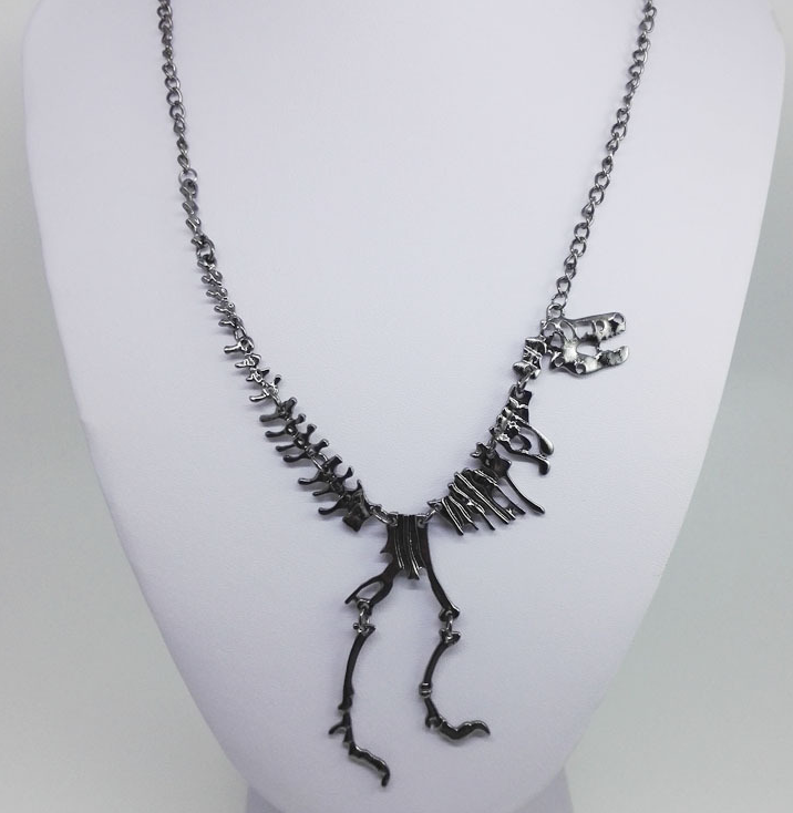 European and American personality exaggerated dinosaur skeleton alloy decorative necklace