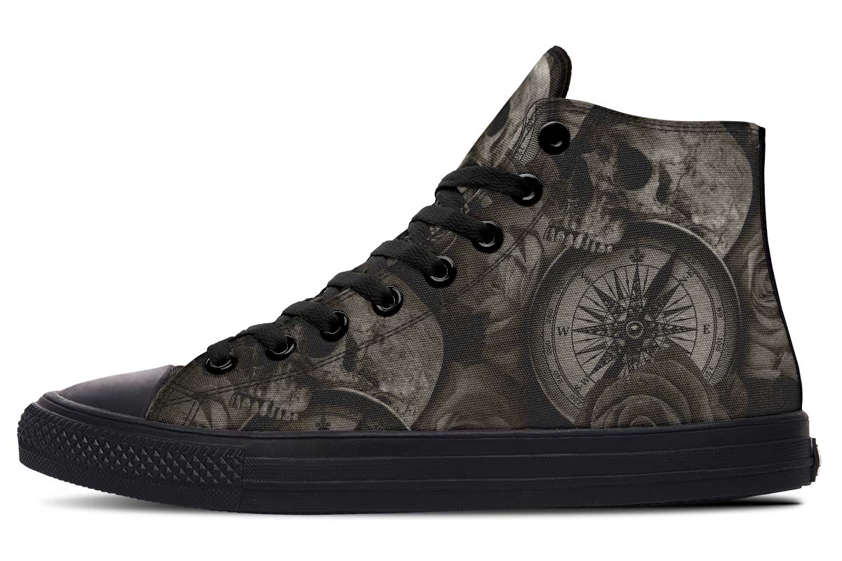 Printed Couple High-top Canvas Shoes