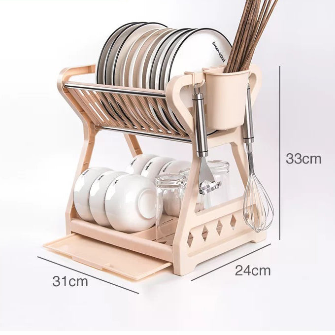 Multi-Functional Household Double-Layer Rack