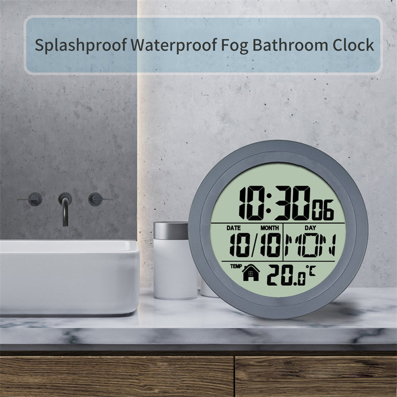 Suction cup bathroom wall mounted clock Waterproof bathroom clock Toilet kitchen wall clock