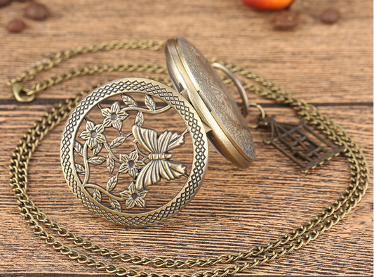 Creative Hollow Butterfly Pocket Watch