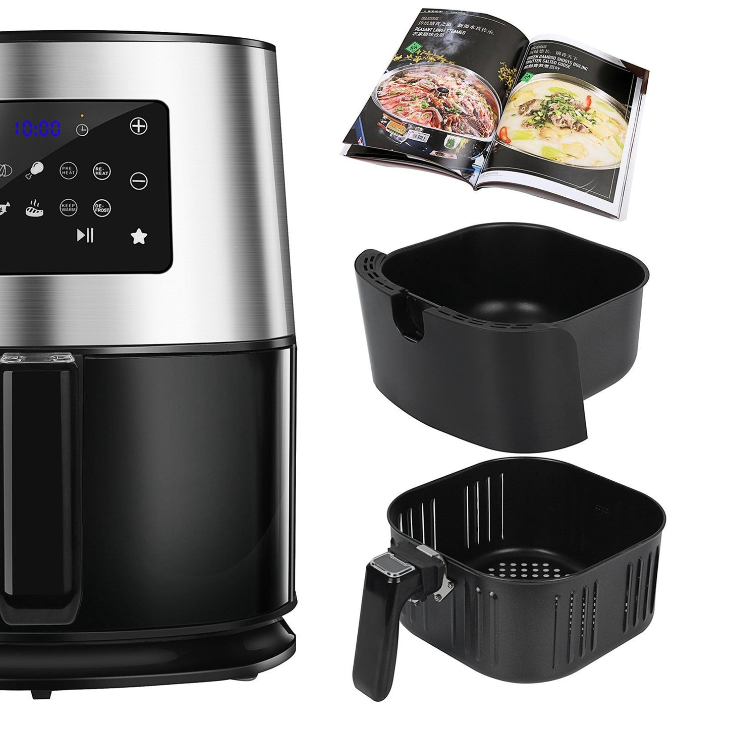 Air Fryer 6 Liters 1700W High Power And Oil-free Cookware