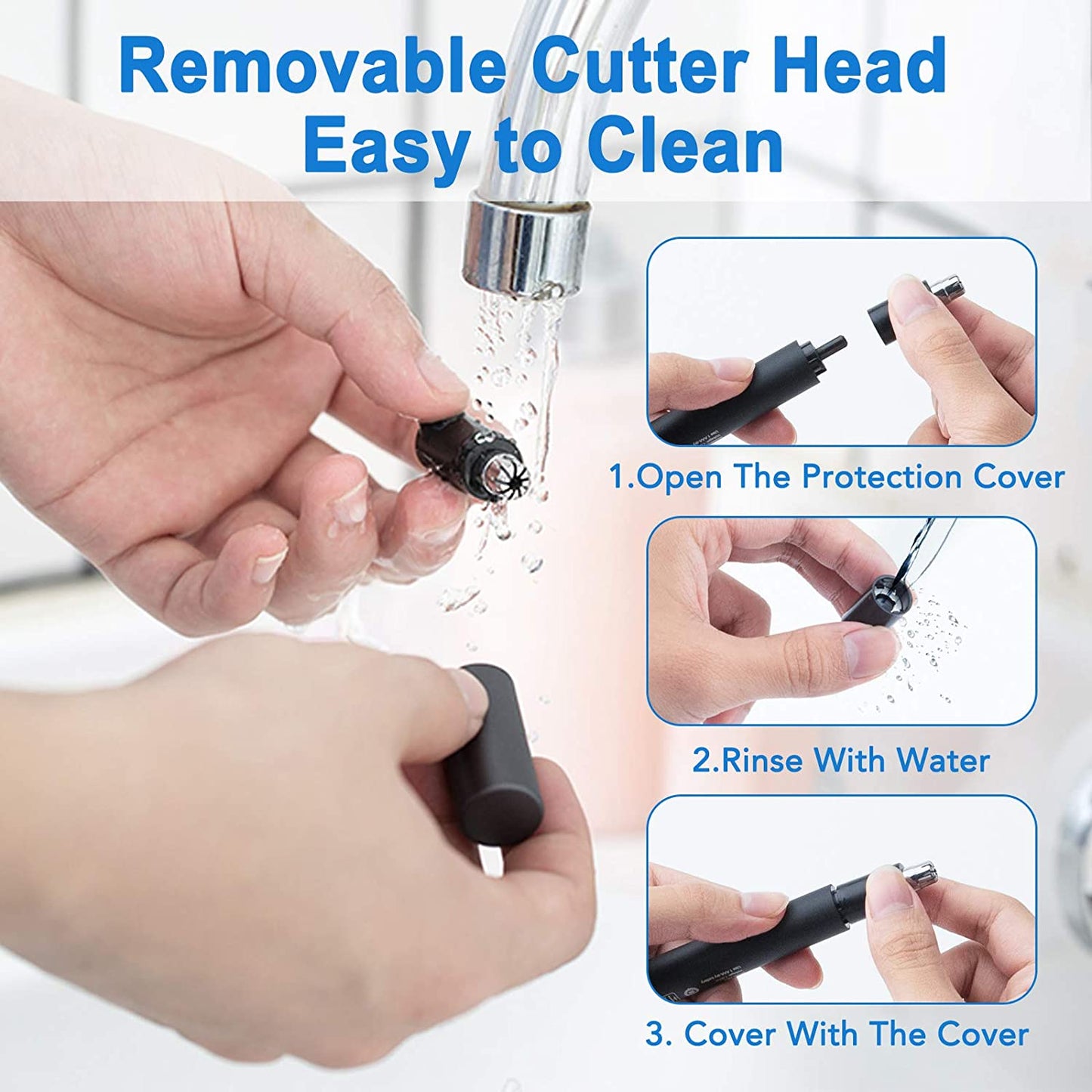 Ear and Nose Hair Tmmer for Men and Women-2020, Professional & Painless Nose Hair Clipper / Remover with Stainless Steel Blad & IPX7 Waterproof System  Amazon Banned