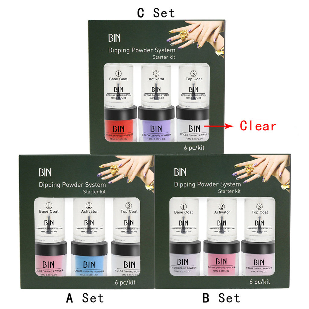 Nails Dip Powder Set Acrylic Liquid Dipping System Without Lamp Cure Natural Dry