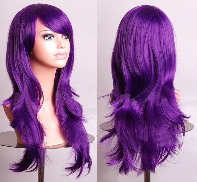 Long scroll anime cosplay color Europe and America wig