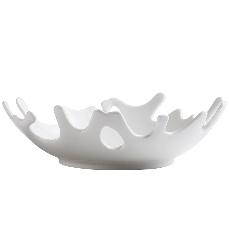 Pure White Creative Vegetable Bowl Salad Bowl Ceramic Bowl Plate Tableware Household Good-Looking Bowl Fruit Bowl Soup Noodle Dessert Bowl