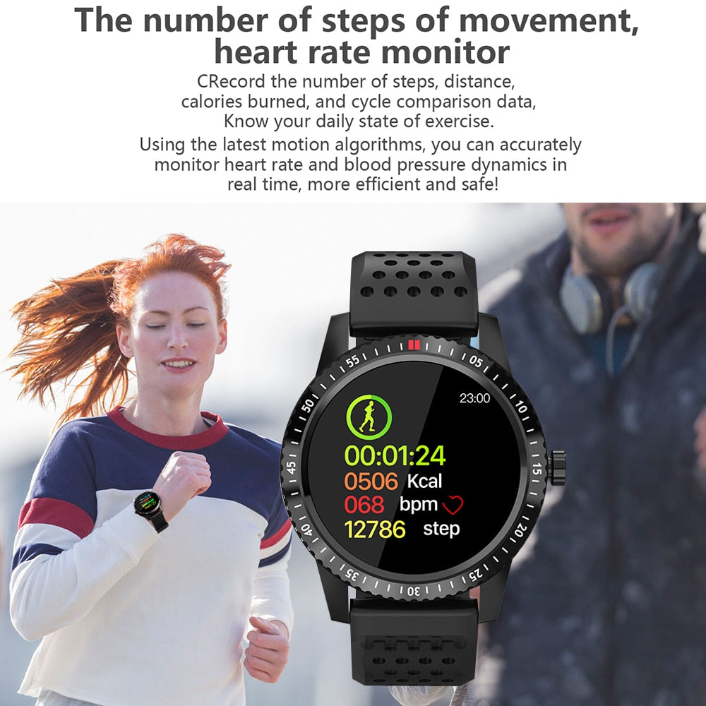 T1  Fitness bracelet IP67 waterproof Support Blood pressure / Women Cycle monitoring GPS tracker Heart rate Smart band clock