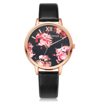 High Quality Fashion Leather Strap Rose Gold Women