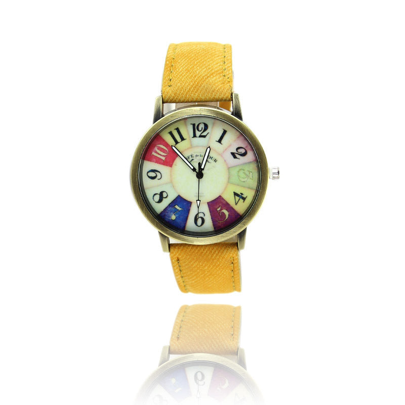 American Vintage Harajuku Graffiti Denim Watch