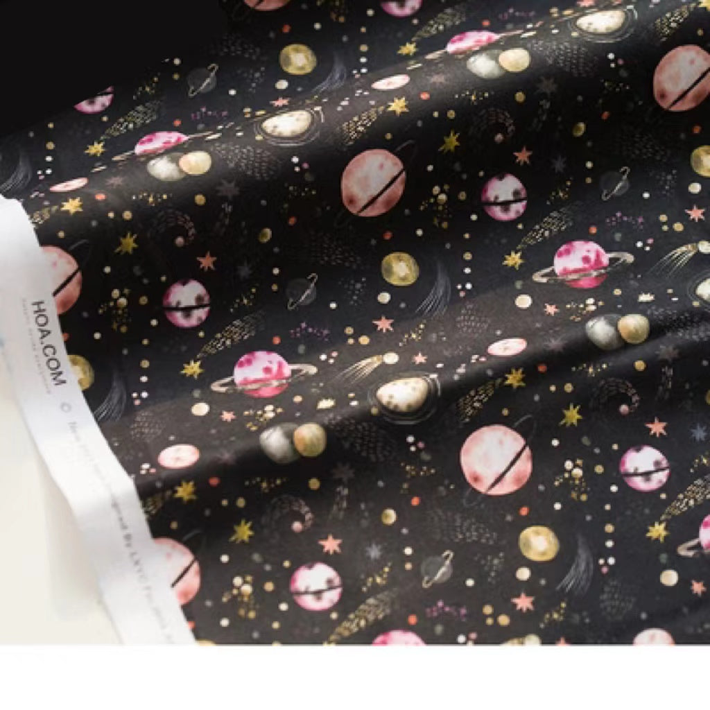 Digital Printed Patchwork Fabric Cotton Fabric Art Universe Starry Sky