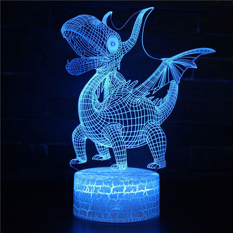 Dinosaur Series 3D Table Lamp LED Colorful Touch Remote Control Gift Nightlight