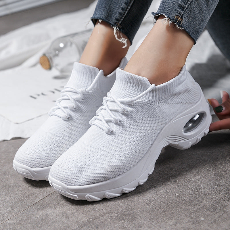 Sports shoes women flying knit socks shoes