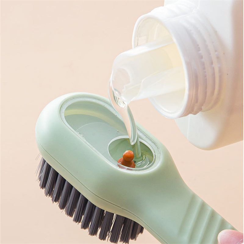 Multi Functional Shoe Brush Press Type Automatic Liquid Detergent Brush