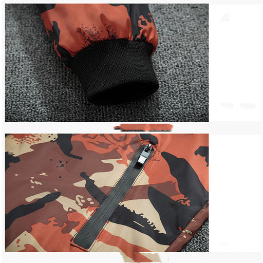 Casual Camouflage Jacket, Men's Hoodie, Street Clothes