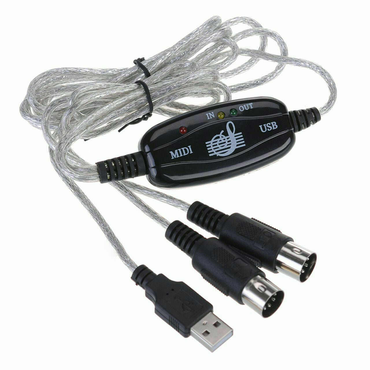 USB IN-OUT MIDI interface cable converter