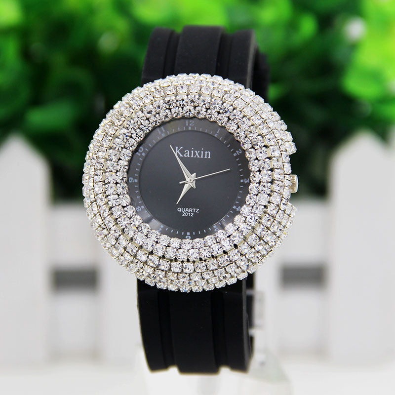 Trendy Gypsophila Big Dial Full Diamond Watch