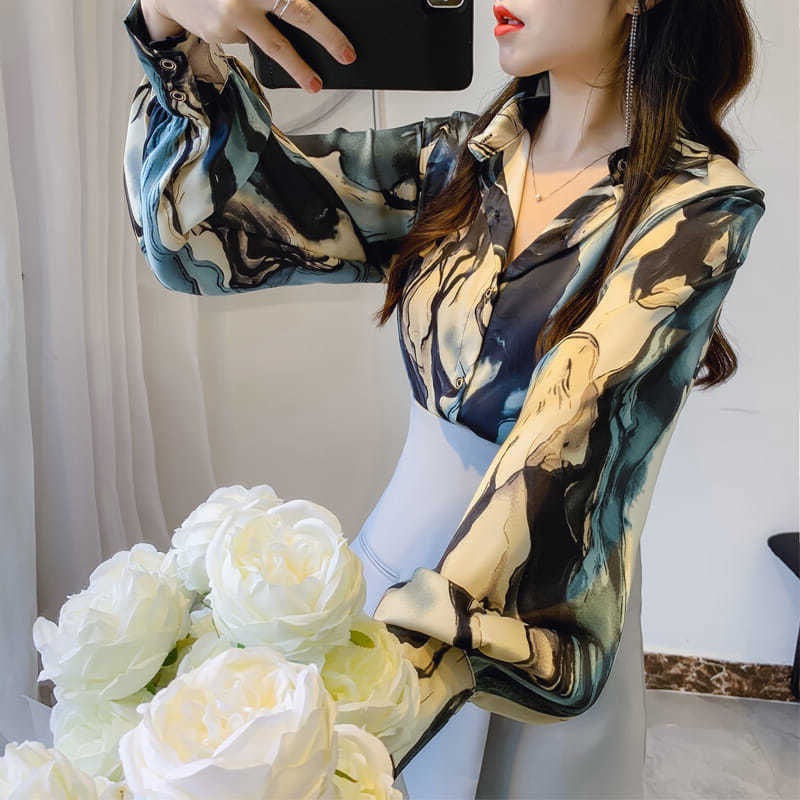 Women's Fashion Personality New Design Sense Printed Shirt