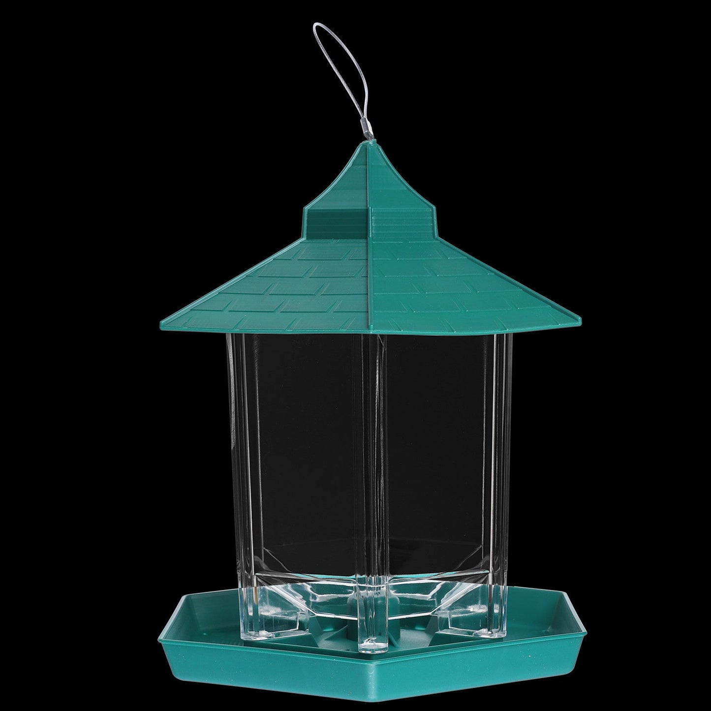 Pavilion Clear Glass Window Viewing Bird Feed Hotel Table Seed-Peanut Hanging