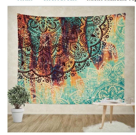 Sevenstars Bohemian Mandala Tapestry Hippie Floral Tapestry Sketched Flower Tapestry Art Print Tapestry For Room