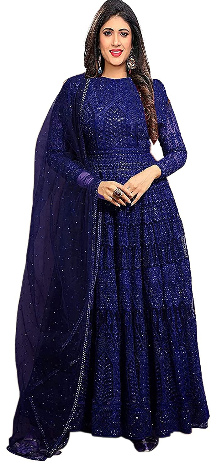 Women Georgette Semi Stitched Anarkali GowN