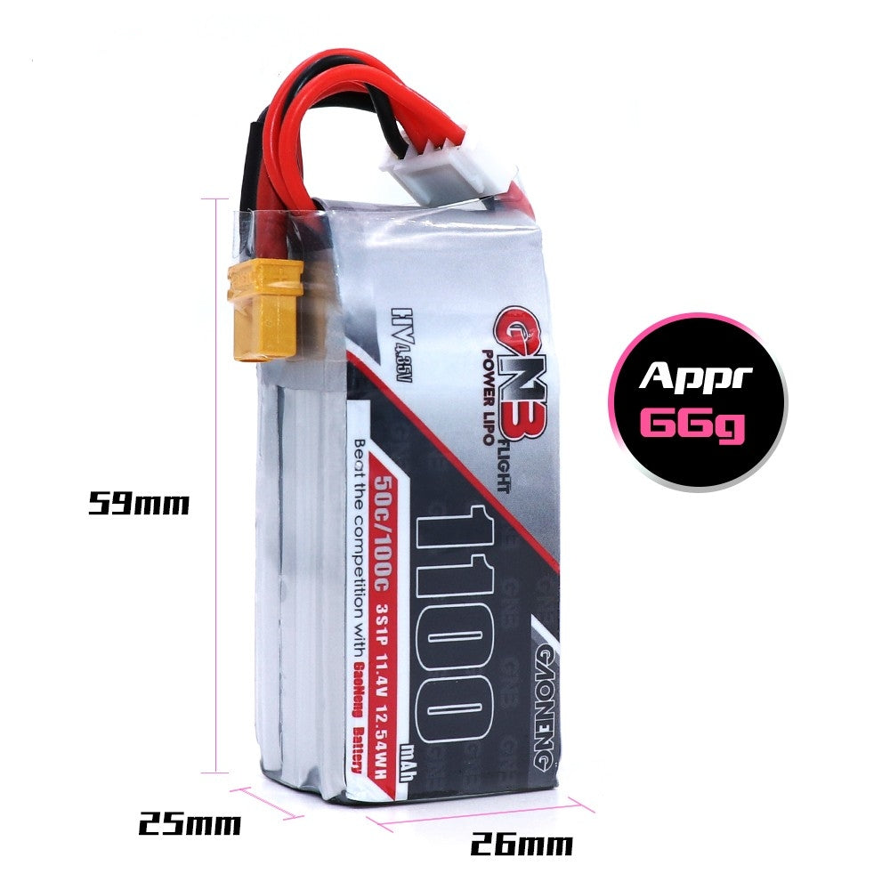 1100MAH 3S 11.4V HV UAV Model Quad Lithium Battery