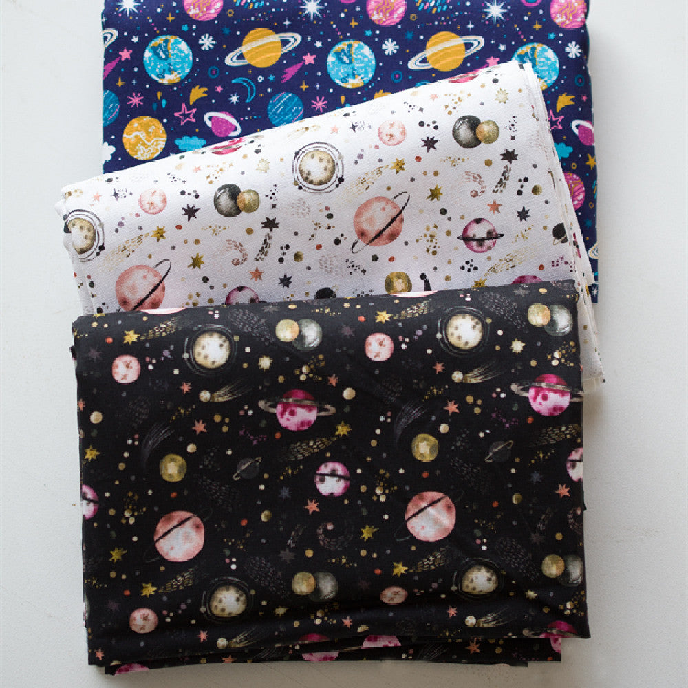 Digital Printed Patchwork Fabric Cotton Fabric Art Universe Starry Sky