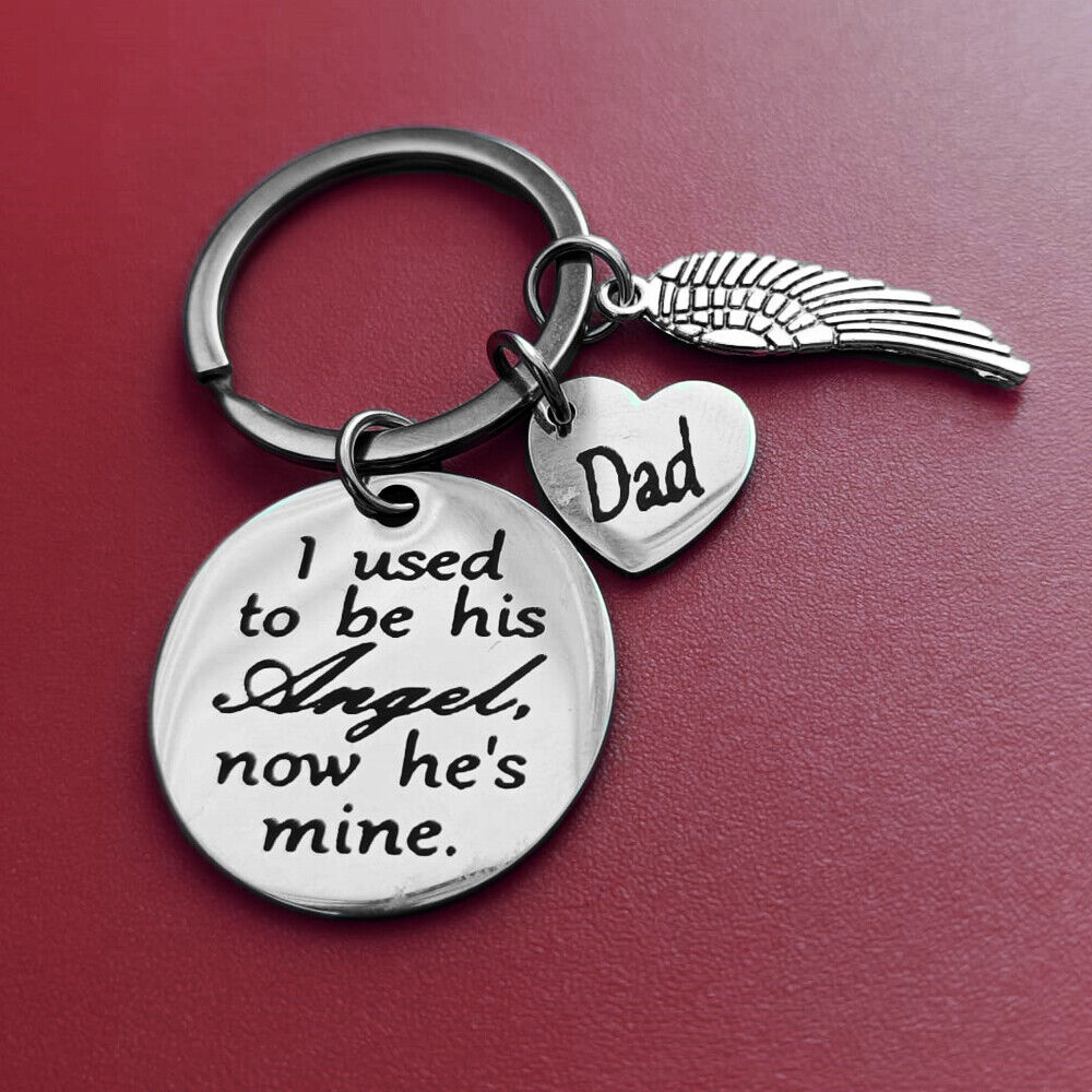 Dad Memorial Sympathy Gift Keychain For Loss Of Father Grandpa Boyfriend Husband