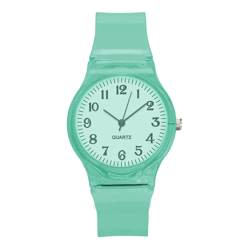 The New Transparent Color Plastic Strap Dial Fashion Trend Watch