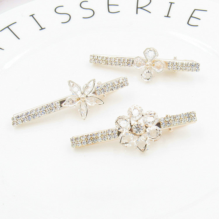 Korean Hair Accessories Rhinestone Bangs Clip