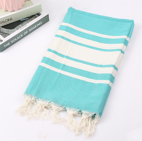 Turkish Bath Towels Cotton Fabric Tassel Big Beach Towel