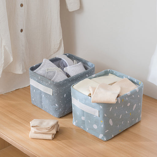 Household Cotton And Linen Fabric Storage Basket Desktop Sundries Toy Storage Box Bathroom Cosmetics Storage Basket