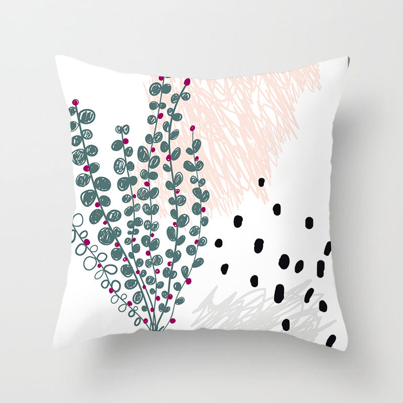 Decorative Pillowcase Creative Geometric Polyester Peachskin Pillow Case