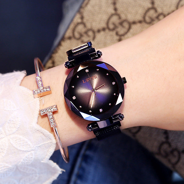 Ladies Starry Sky Magnet Watch Waterproof