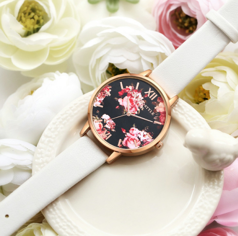 High Quality Fashion Leather Strap Rose Gold Women