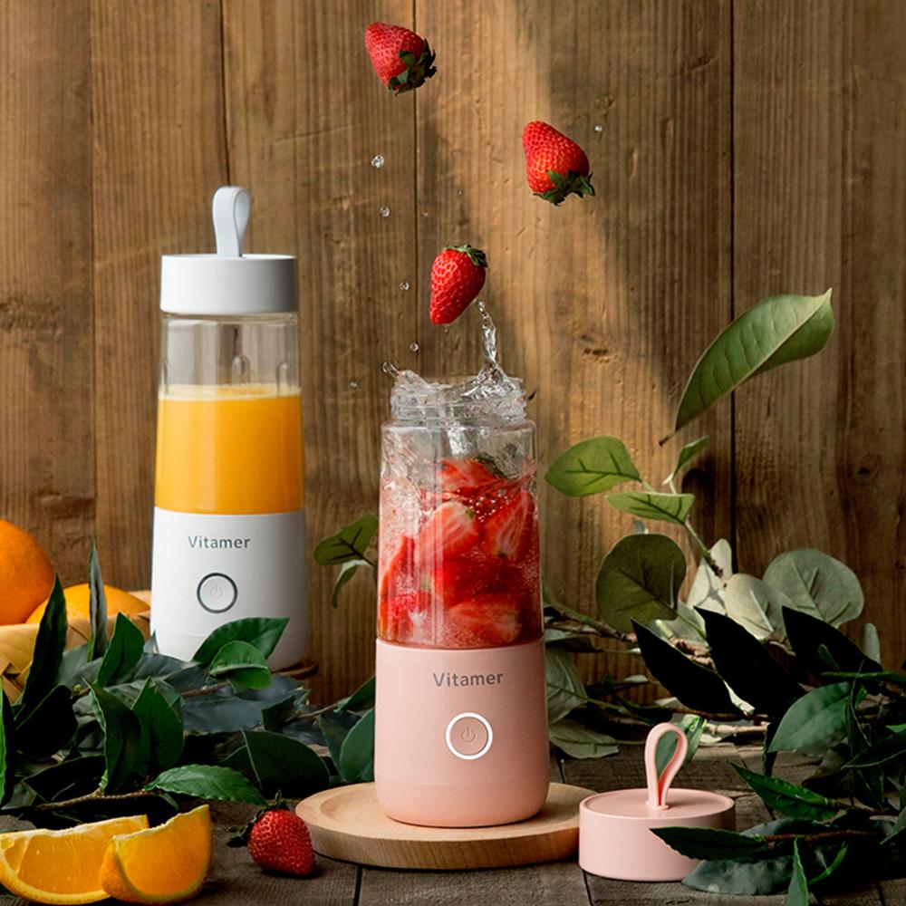 350ml Portable Electric Fruit Juicer USB Rechargeable Smoothie Blender Machine Mini Fruit Mixer Cup Juicing Cup Kitchen Mixer